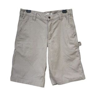 Carhartt Rugged Flex Relaxed Fit Pants 32x11 Workwear Durable Cotton Beige